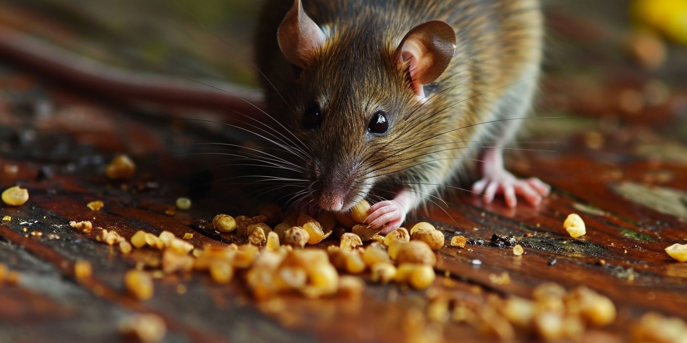 Ratte beim Fressen